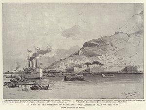 A Visit to the Governor of Gibraltar, the Admiralty Boat on Her Way